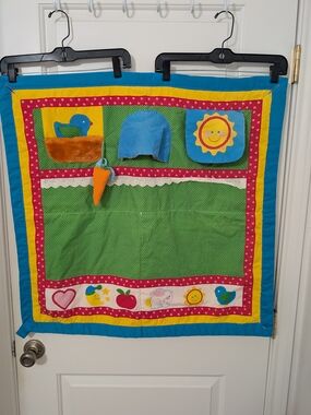 Vintage Playskool Baby Activity Quilt Play Mat Tummy Time Sensory Toy